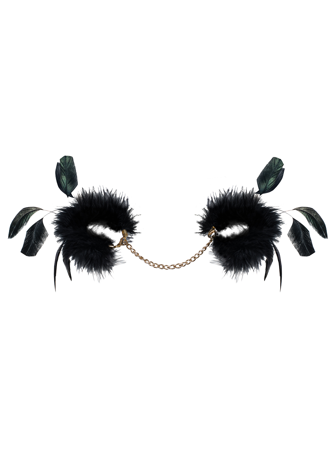 Handschellen mit Federn Fesseln für sinnliche Spiele rot schwarz