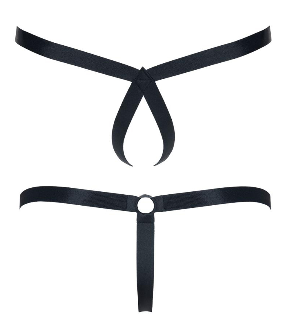 2er Pack Harness String offen schwarz aus Gummibänder dehnbar 2 Varianten