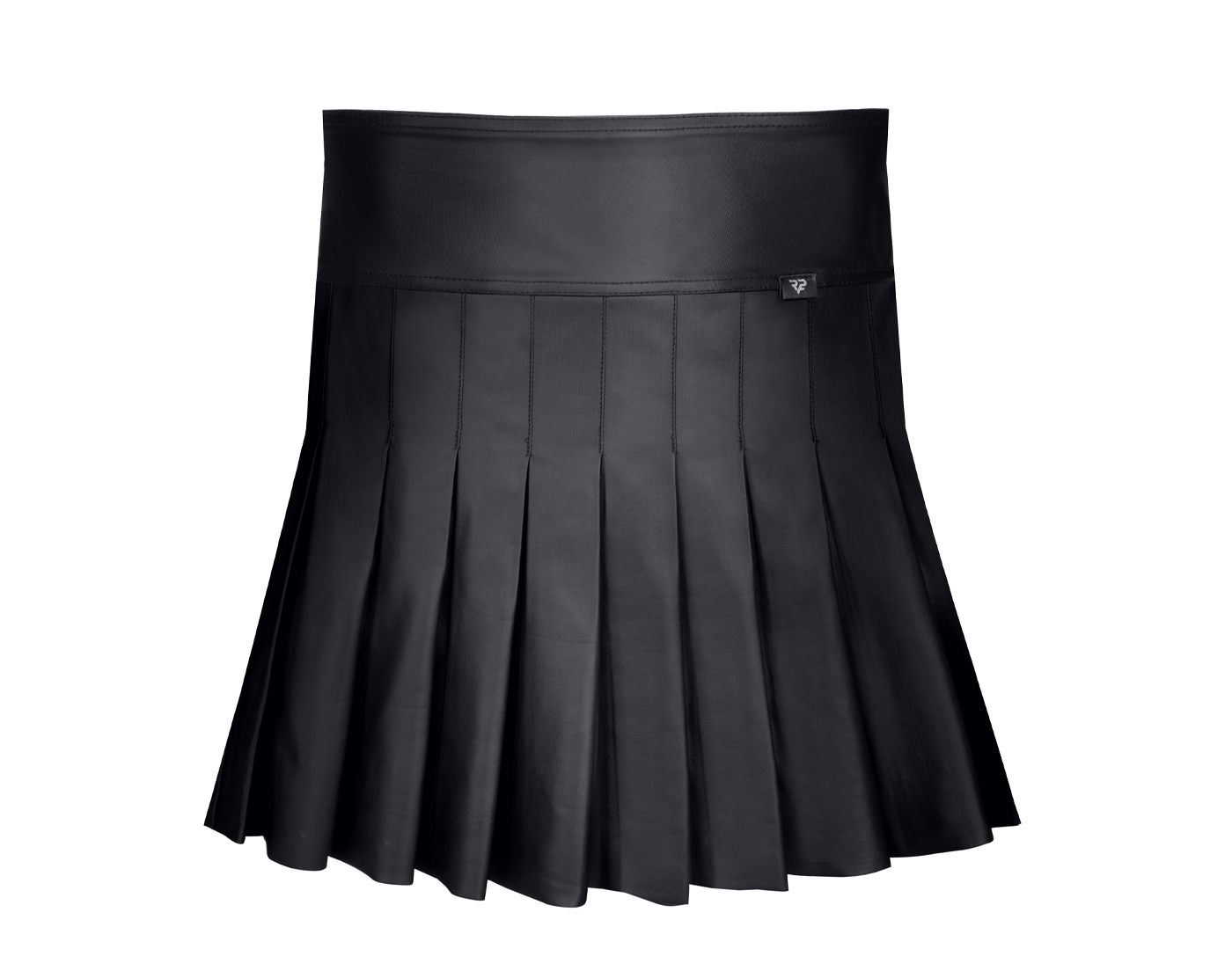 Halblanger Herren Crossdresser Rock schwarz elastisch mit Reißverschluss auf der Seite High Waist we